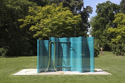 Warm Dry Stone and Palm Leaves